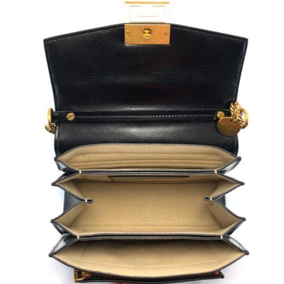 GIVENCHY Gv3 Small Quilted Black Goat Skin Leather Shoulder Bag - Picture 11 of 11